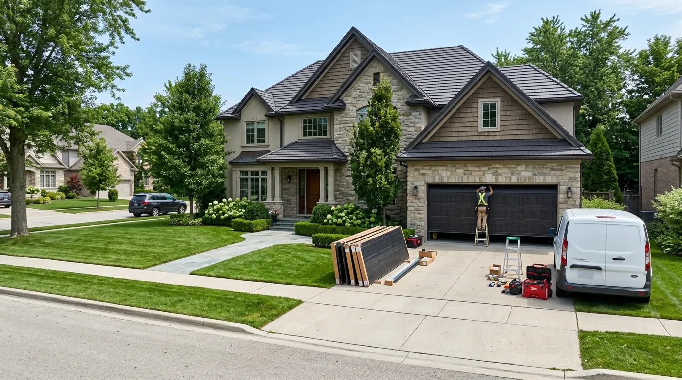 Raised panel garage door