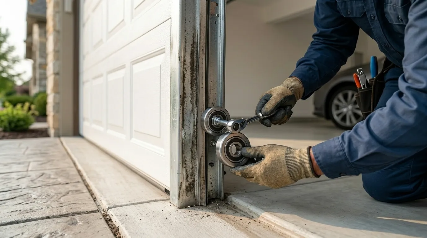 Raised panel garage door